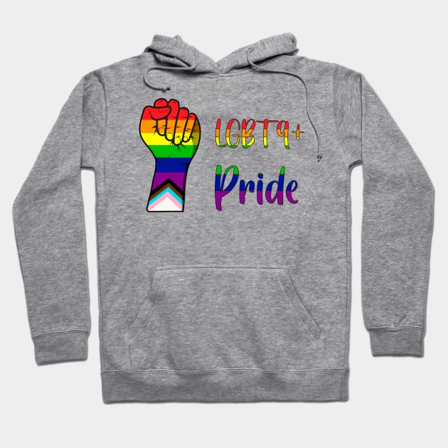 LGBTQ Pride Raised Fist Hoodie by gabyshiny